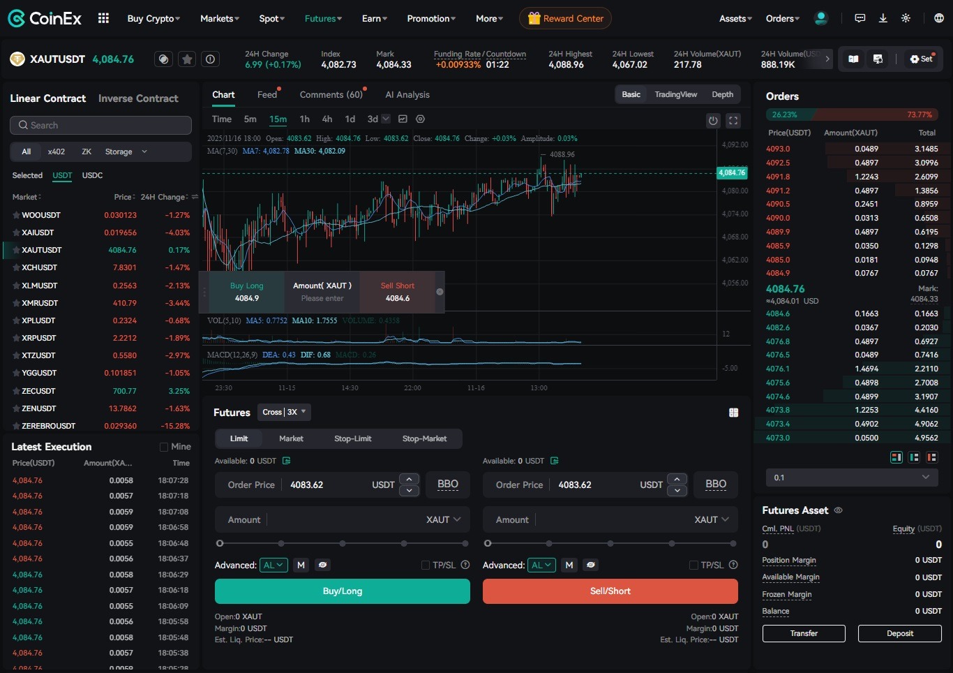 آشنایی با بخش معاملات (Trade) در صرافی کوینکس
