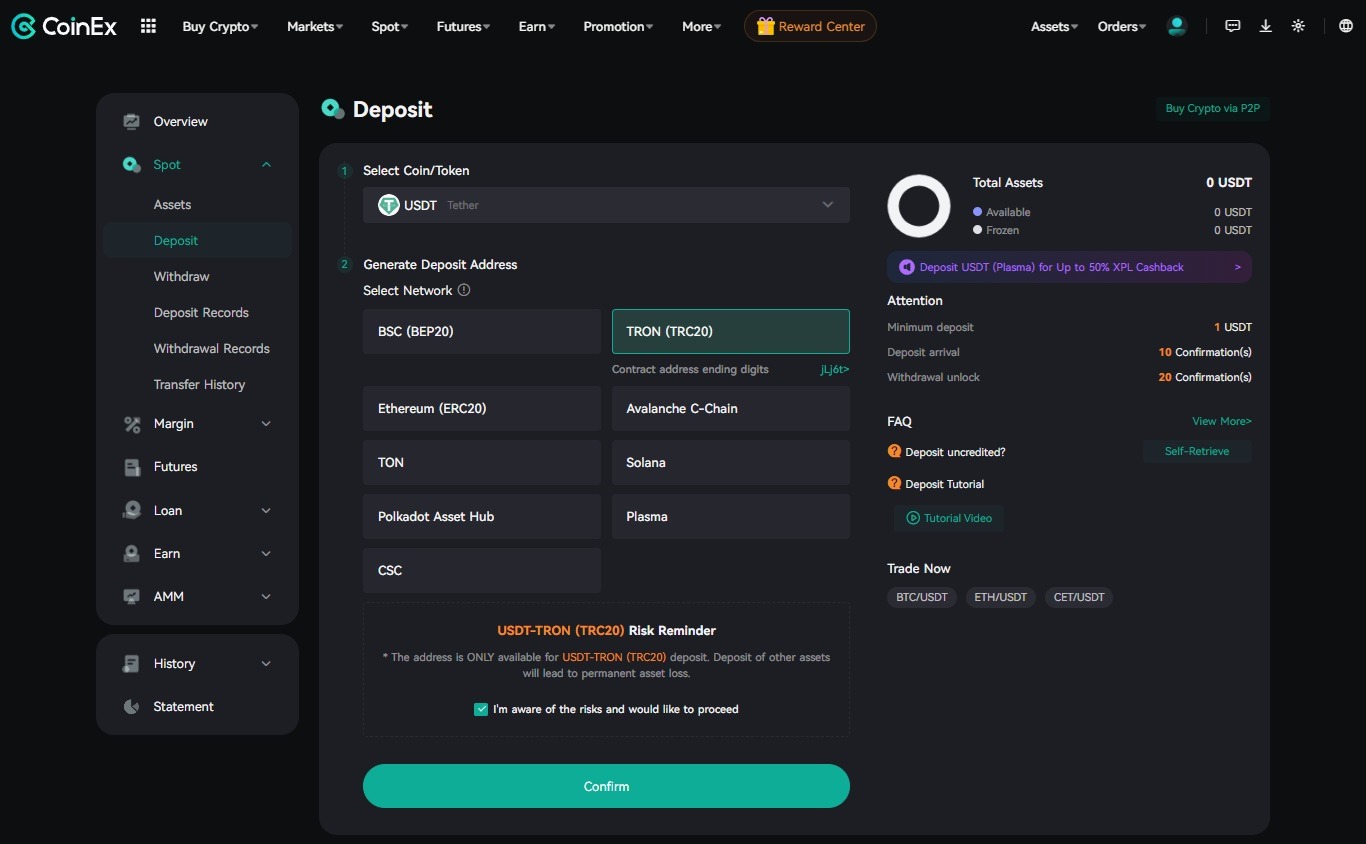 واریز ارز دیجیتال به حساب کوینکس
