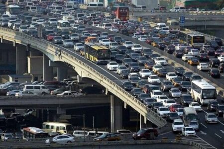 وضعیت بزرگراه‌های تهران / برخی بزرگراه‌ها پرحجم و سنگین است