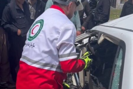 تصادف در محور مریوان – مرز باشماق جان راننده پراید را گرفت