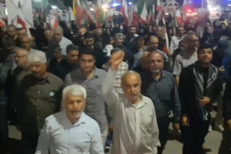 راهپیمایی شبانه مردم آبپخش
