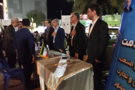 میز خدمت ادارات در تجمع شبانه مردمی بوشهر